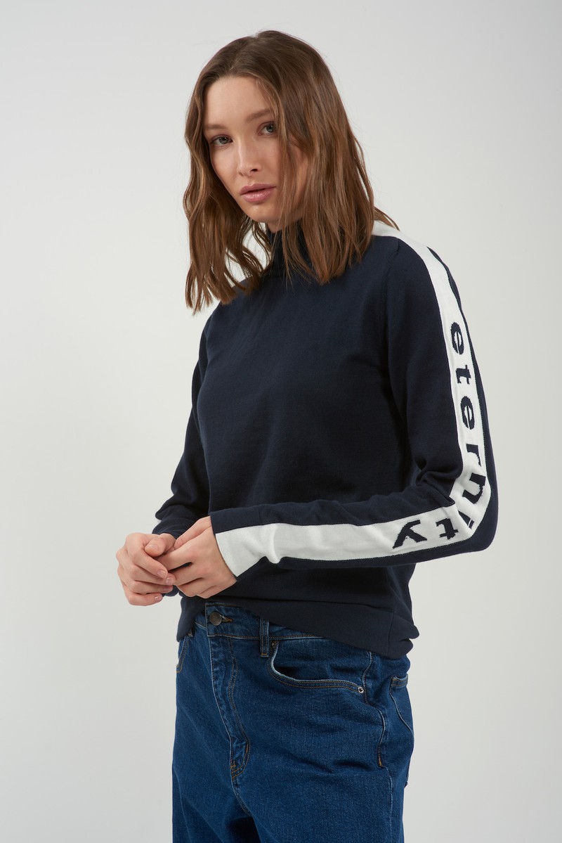 Джемпер с воротником-стойкой PLKL2203C66